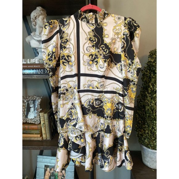 Bardot Scarf Print Shirt Mini Dress US 6/S - Picture 8 of 14